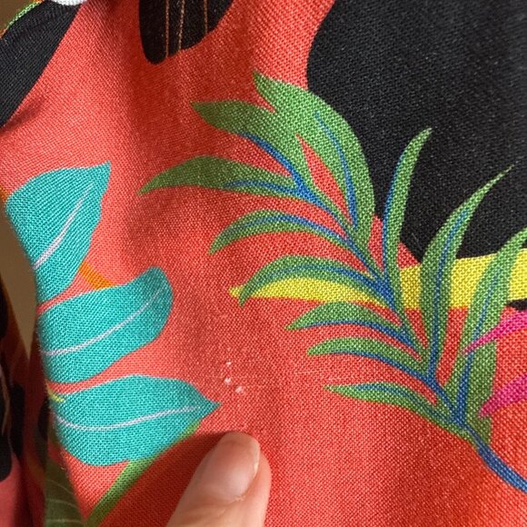 Farm Rio for Anthropologie Rainforest Toucan Wrap Blouse Size XS Beaded Tassel - Picture 16 of 16
